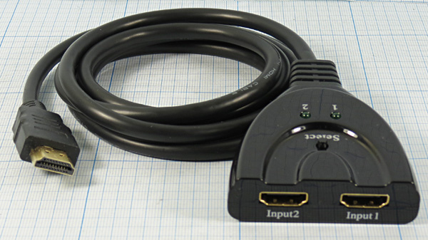 шнур шт HDMI-гн HDMIx2\1,5м\Au/пл\чер\PR5-870