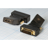 шнур шт DVI 25/29P-гн HDMI\0,064м\Au/пл\\поворотн.