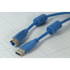 шнур шт USB A-шт USB B/USB3.0\1,5м\фил\Ni APH-472