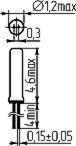 Часовой кварцевый резонатор в миниатюрном цилиндрическом корпусе